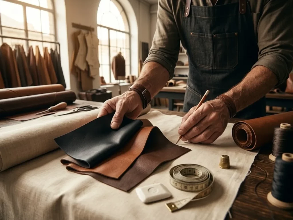 Choix du cuir validé en atelier