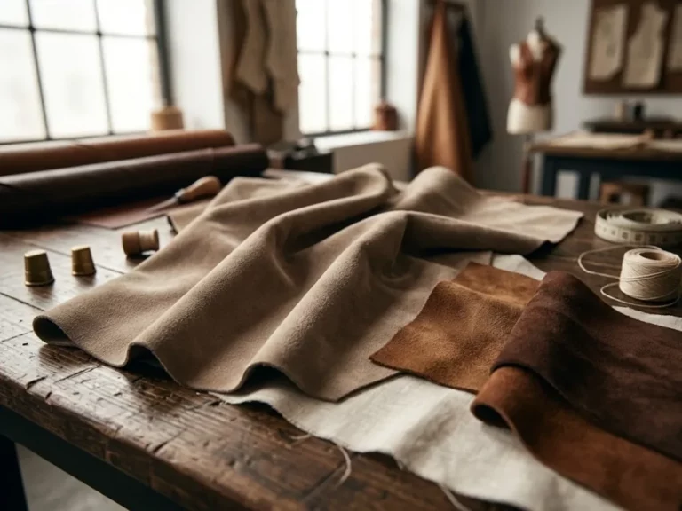 Cuir suédé velouté pour vêtement sur mesure